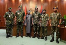 Tinubu Decorates New Defence Leaders at Aso Villa Ceremony