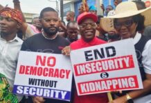 Falana Family, Group Lead Democracy Day Protest Over Insecurity, Hardship in Lagos