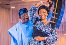 Tinubu Teases Wife, Calls Her ‘Iya Alakara’ At State House Dinner