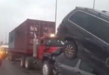 Gridlock on Lagos-Ibadan Expressway as Container-Laden Truck Hit Vehicles